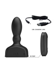 Estimulador Anal Harriet Inflable USB Silicone Negro