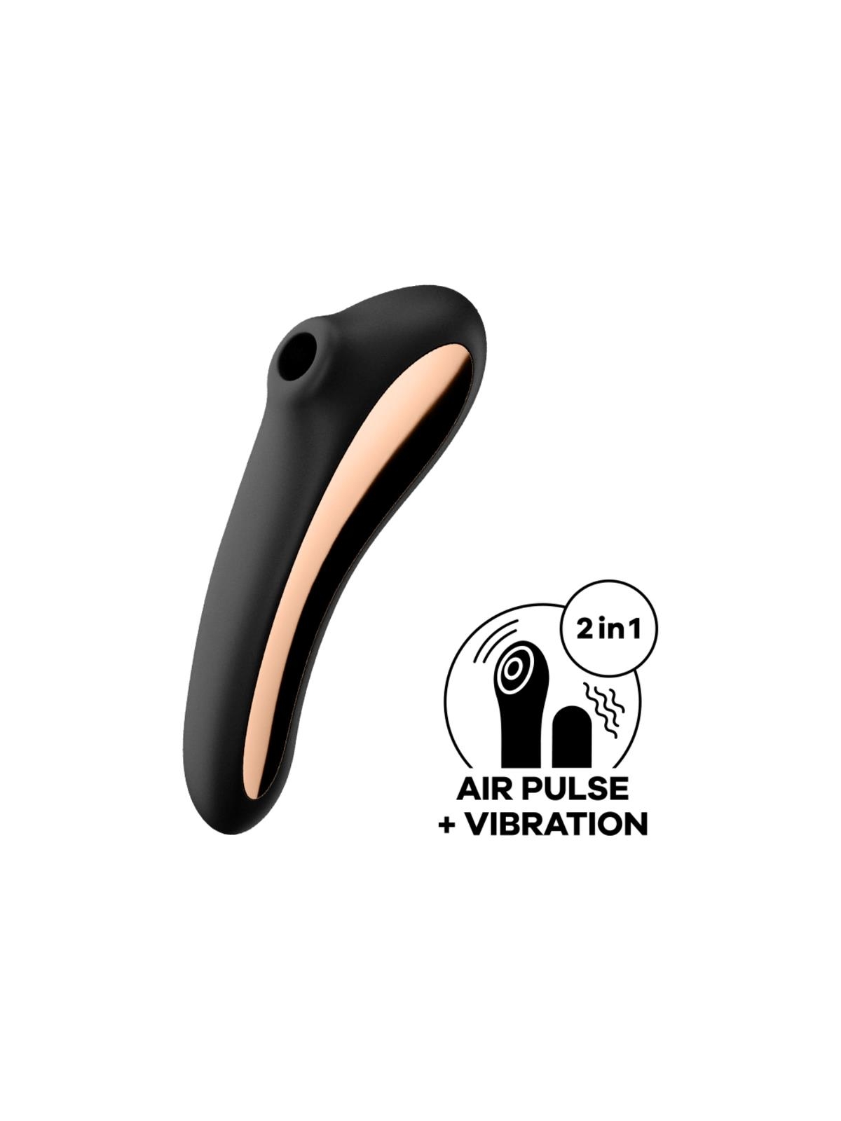 Dual Kiss Succionador y Vibrador 2 en 1 Negro