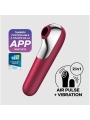 Dual Love Vibrador y Succionador de Aire Pulsado Rojo