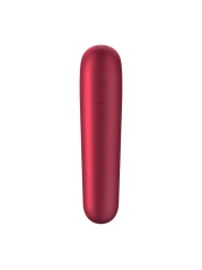 Dual Love Vibrador y Succionador de Aire Pulsado Rojo