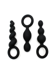 Pack de 3 Plugs Silicona Negro