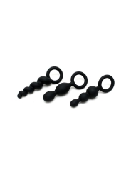 Pack de 3 Plugs Silicona Negro