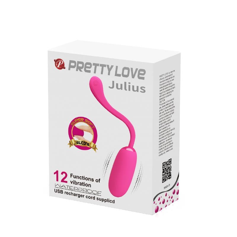 Huevo Vibrador Julius USB Silicona Rosa Huevo Vibrador Julius USB Silicona Rosa