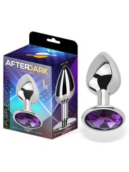 Plug Anal con Joya Purpura Amatista Talla L Aluminio