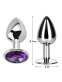 Plug Anal con Joya Purpura Amatista Talla L Aluminio