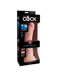 3D Dildo Triple densidad Plus 8 Natural