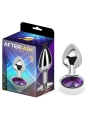 Plug Anal con Joya Purpura Amatista Talla S Aluminio