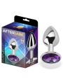 Plug Anal con Joya Purpura Amatista Talla M Aluminio