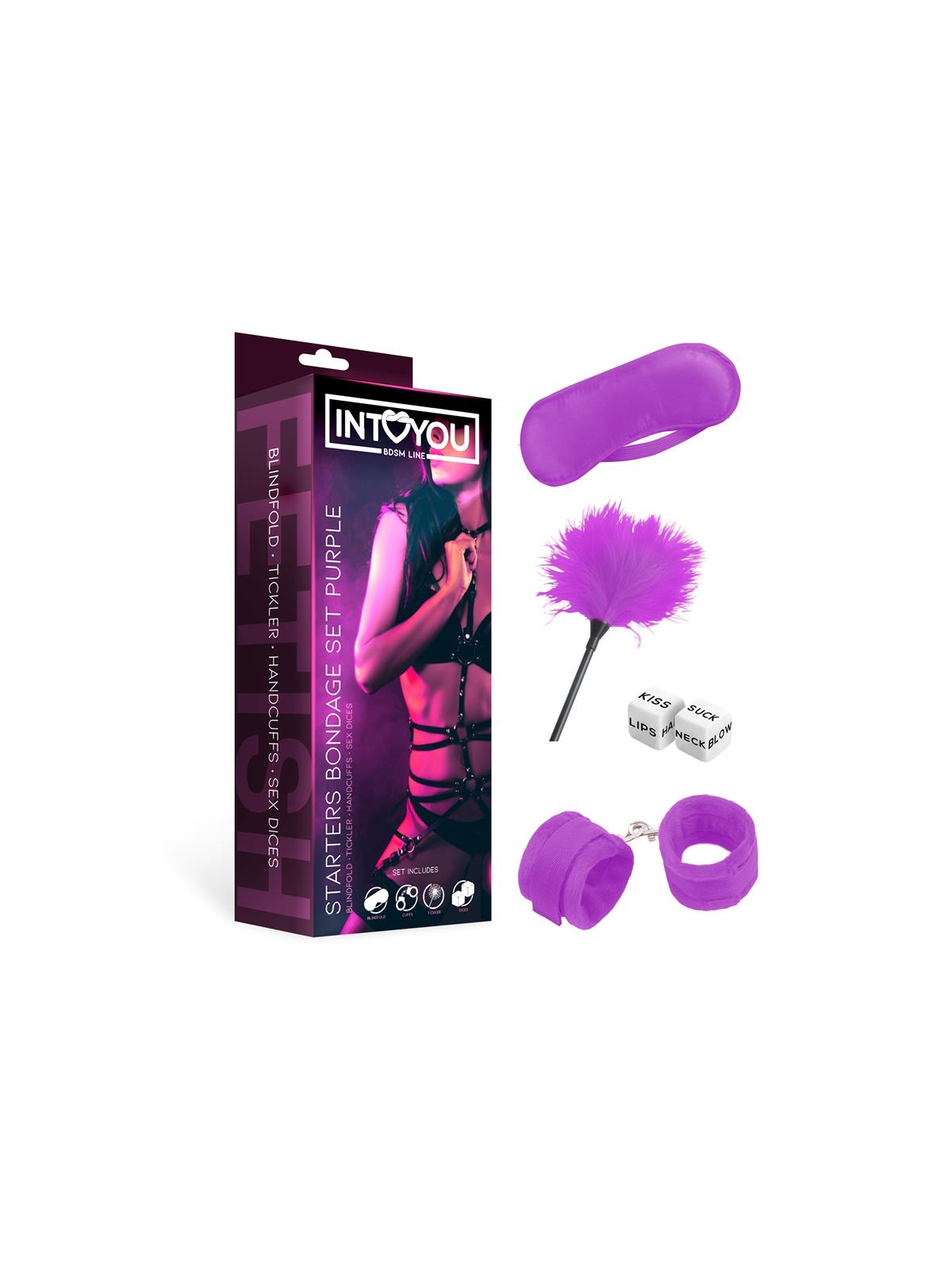 Set de Bondage para Principiantes Starters 4 Piezas Purpura