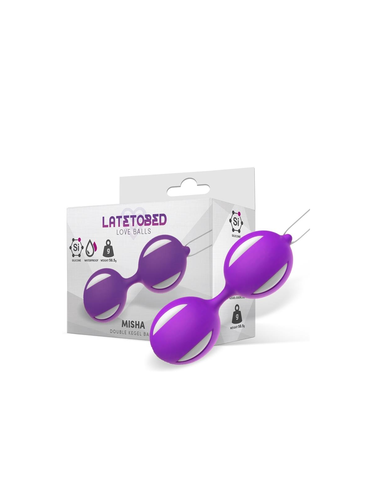 Misha Bola de Kegel Doble Silicona Purpura