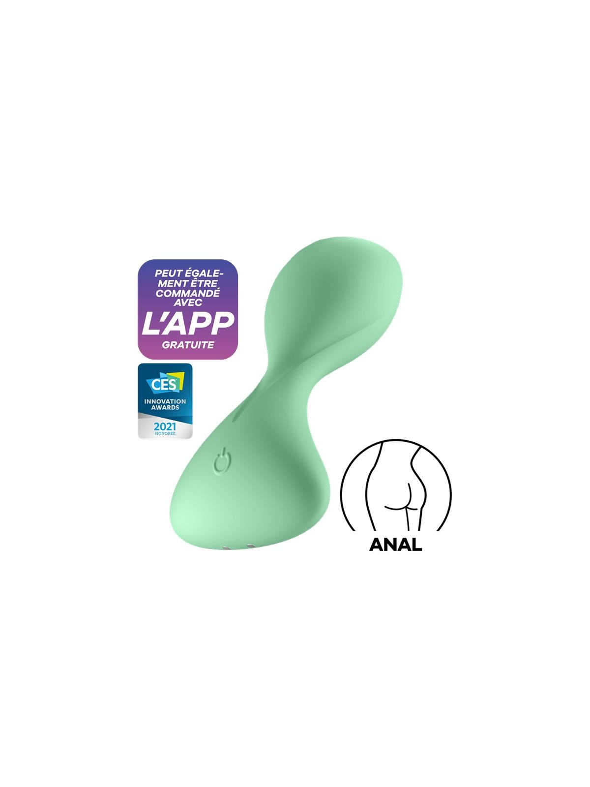 Trendsetter Plug Anal con Vibracion y APP Verde Claro