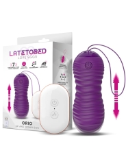 Orio Huevo Vibrador y Movimiento Telescopico Up and Down Control Remoto Purpura