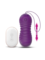 Orio Huevo Vibrador y Movimiento Telescopico Up and Down Control Remoto Purpura