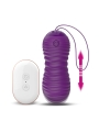 Orio Huevo Vibrador y Movimiento Telescopico Up and Down Control Remoto Purpura