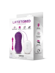 Orio Huevo Vibrador y Movimiento Telescopico Up and Down Control Remoto Purpura