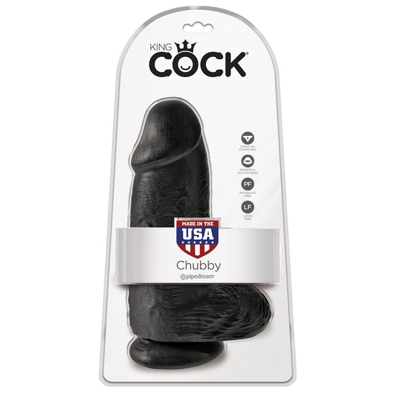 King Cock Pene Rechoncho 9 Color Negro