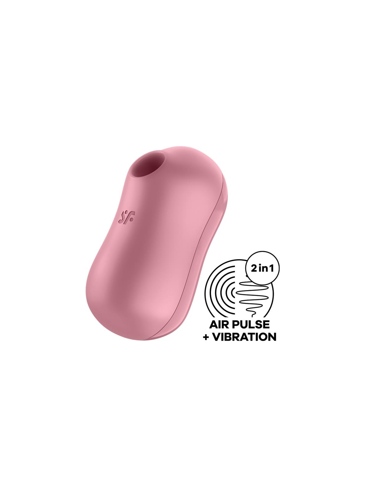 Cotton Candy Succionador de Clitoris y Vibrador Light Red