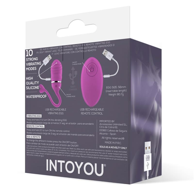 Huevo Vibrador Control Remoto Odise USB Silicona Rosa Huevo Vibrador Control Remoto Odise USB Silicona Rosa