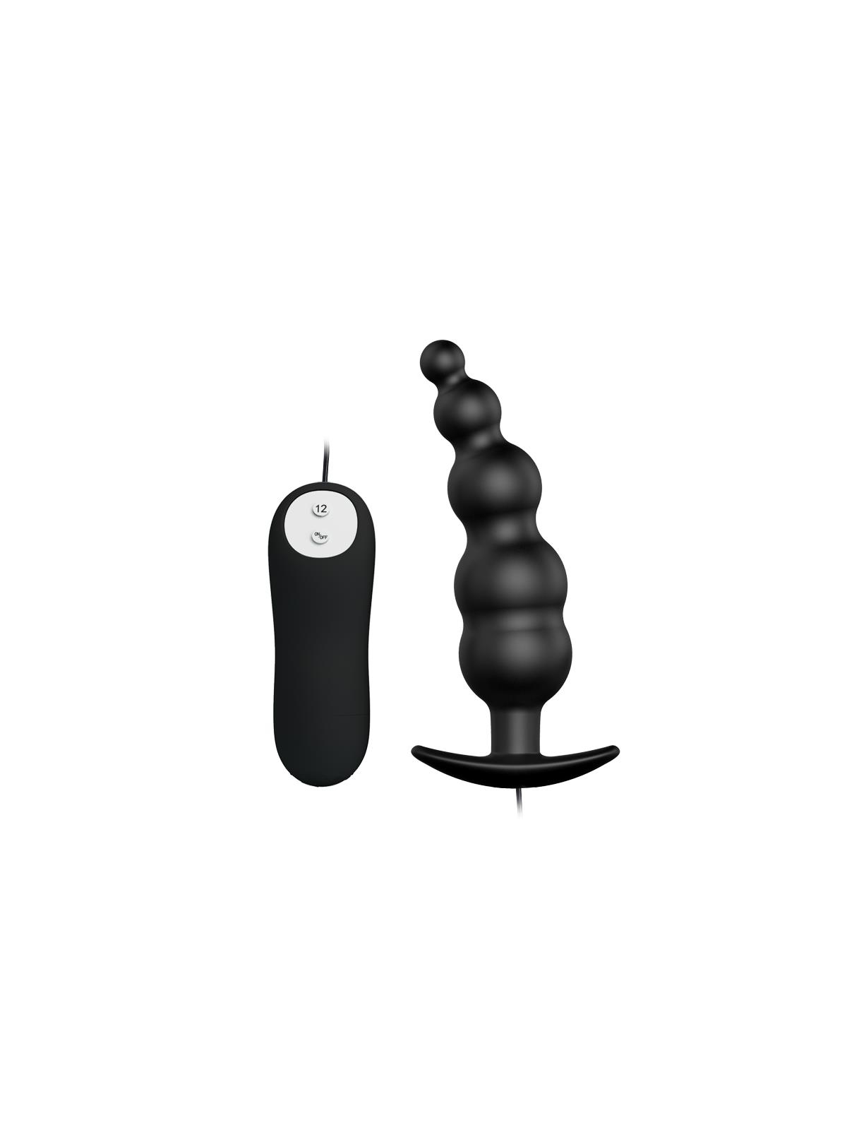 Vibrador Anal Burbujas Negro con Control Remo cl70