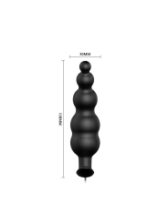 Vibrador Anal Burbujas Negro con Control Remo cl70