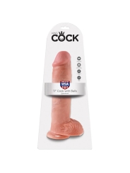 King Cock Pene con Testiculos de 11 Color Natural