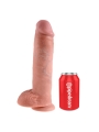 King Cock Pene con Testiculos de 11 Color Natural