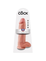 King Cock Pene con Testiculos de 12 Color Natural