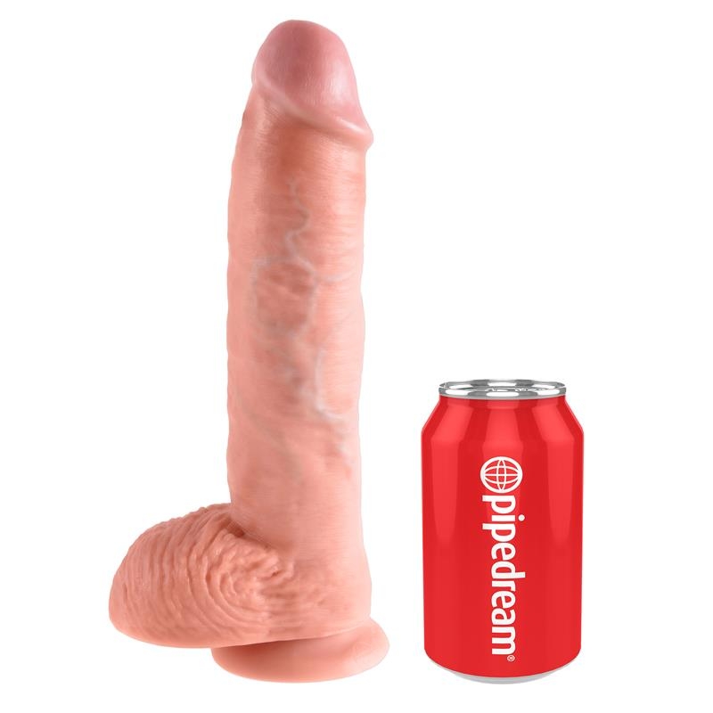 King Cock Pene con Testiculos de 10 Color Natural