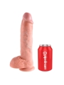 King Cock Pene con Testiculos de 10 Color Natural