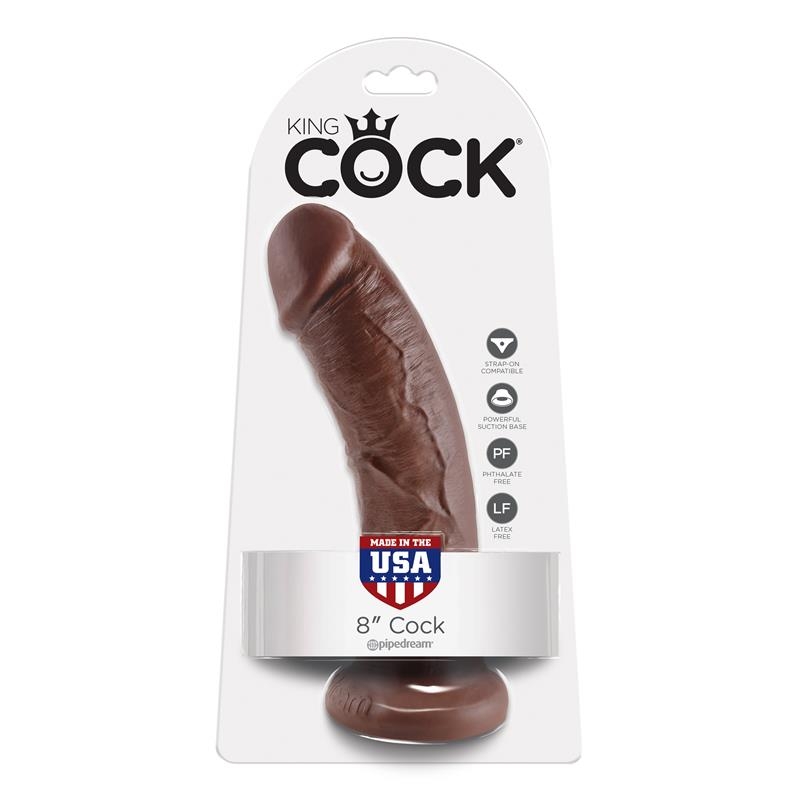 King Cock Pene de 8 Color Marron