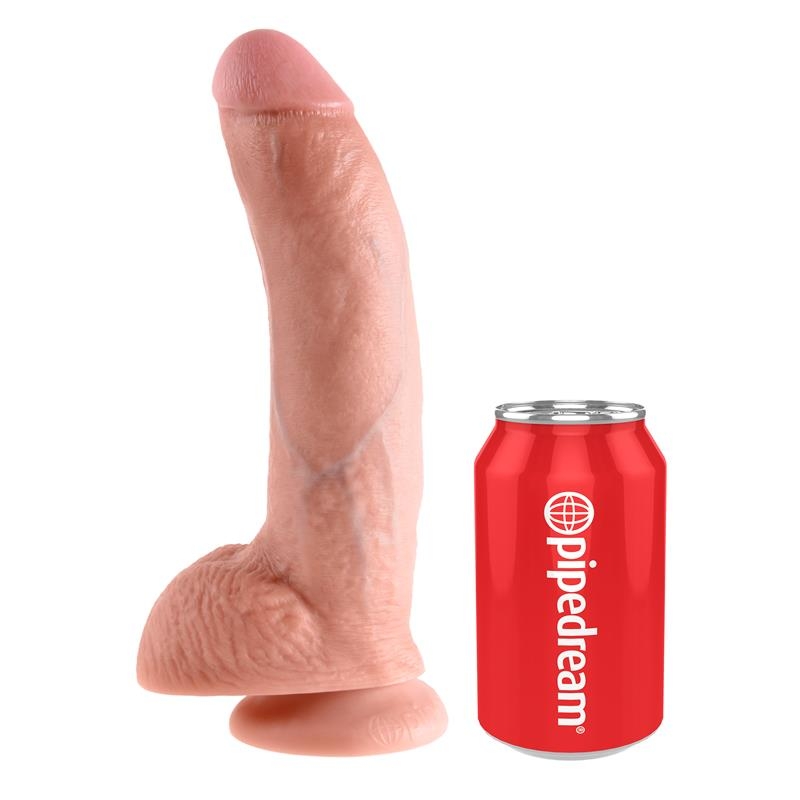 King Cock Pene con Testiculos de 9 Color Natural