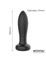 Tiany Plug Anal con Thrusting y Luces Led con Control Remoto