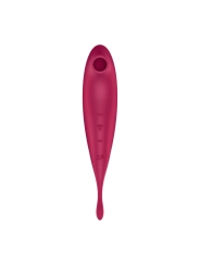 Twirling Pro Succionador y Vibrador APP Satisfyer Connect Dark Red