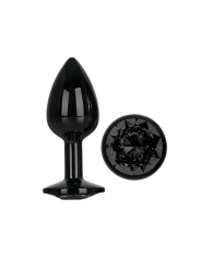 Blackgem Plug Anal Metalico con Joya Talla S Negro