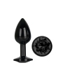 Blackgem Plug Anal Metalico con Joya Talla S Negro