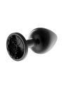 Blackgem Plug Anal Metalico con Joya Negro Talla L