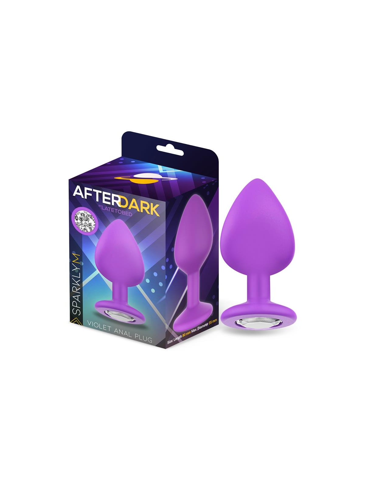 Sparkly Plug Anal Silicona Talla M Violet