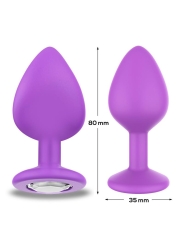 Sparkly Plug Anal Silicona Talla M Violet