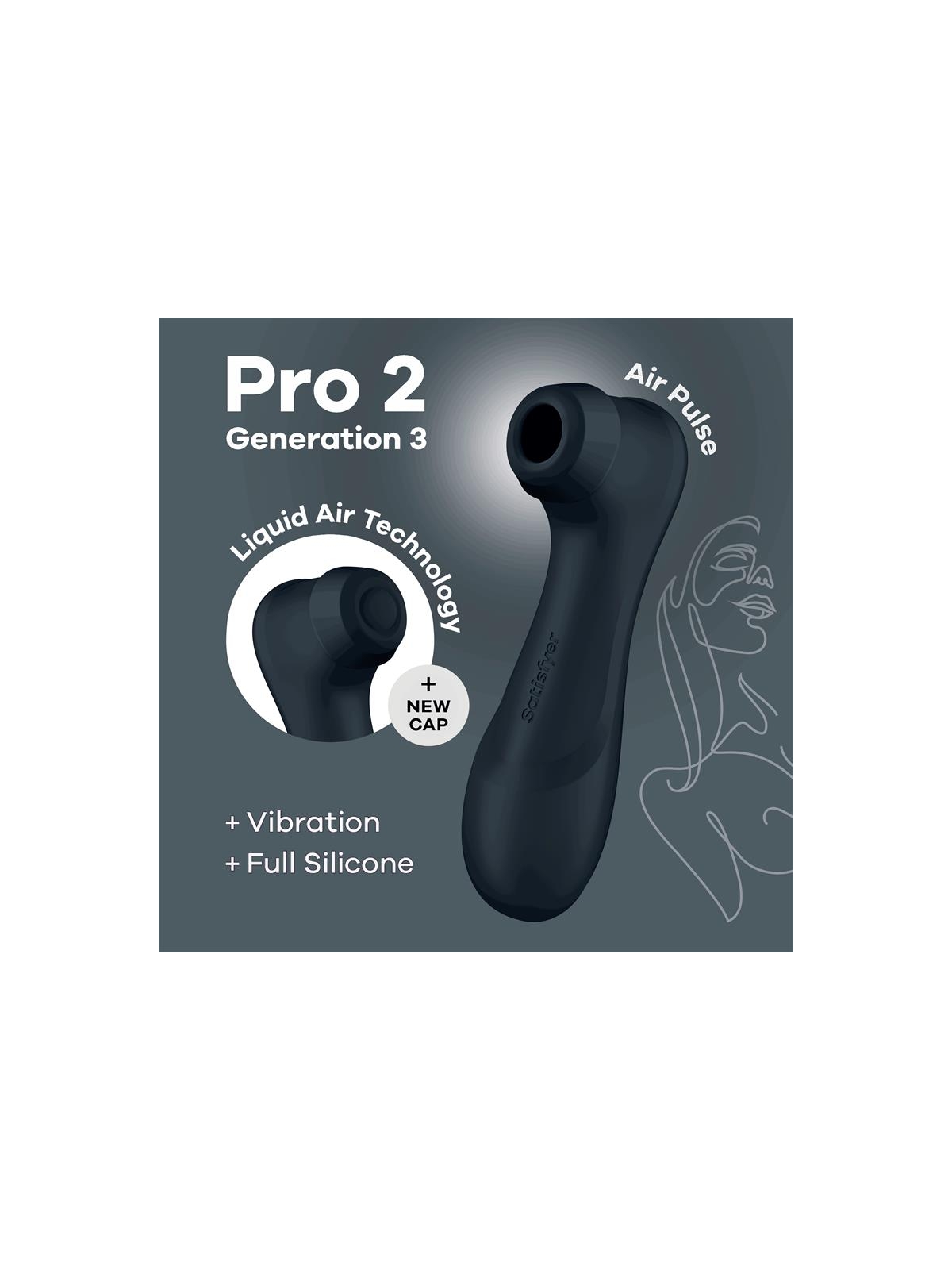 Pro 2 Gener 3 Liquid Air Technology Succion y Vibracion Negro