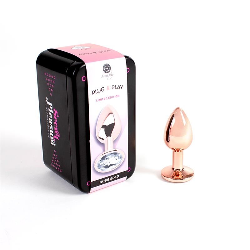 Plug Anal de Metal Rose Gold Talla S