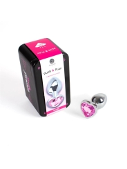 Plug Anal de Metal Corazon Fuchsia Talla S