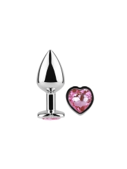 Plug Anal de Metal Corazon Fuchsia Talla S