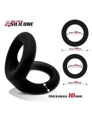 Anillo Doble para el Pene Silicona Solida 25 3 cm