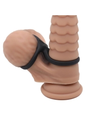 Anillo Triple Pene y Testiculos Silicona Liquida Flexible