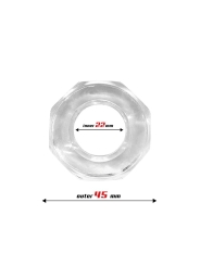 Anillo para el Pene Super Flexible Poligonal 22 cm Transparente