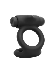 Denver Anillo Doble con Bala Vibradora USB Silicona Negro