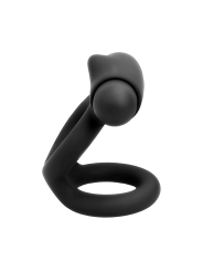 Denver Anillo Doble con Bala Vibradora USB Silicona Negro