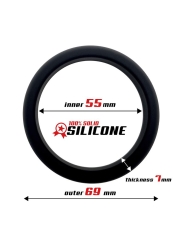 Anillo para el Pene Silicona Solida 55 cm Negro