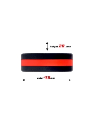 Anillo para el Pene 100 Silicona Solida 36 cm Rojo y Negro