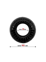 Anillo para el Pene Striped Super Flexible y Resistente 19 cm Negro